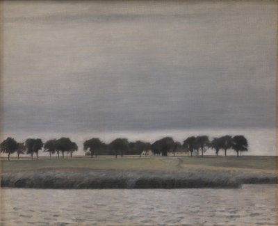 Előtanulmány Solregn számára. Gentofte-tó, 1903. alkotó: Vilhelm Hammershøi