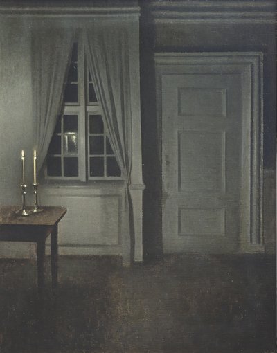 Belső két gyertyával alkotó: Vilhelm Hammershøi