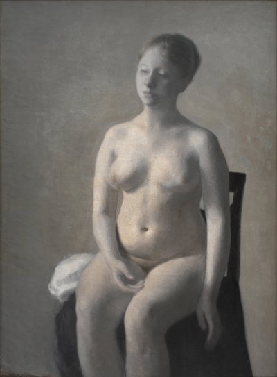 Ülő női akt, 1889. alkotó: Vilhelm Hammershøi