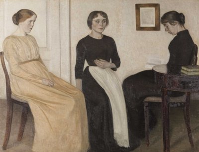 Három fiatal nő, 1888. alkotó: Vilhelm Hammershøi