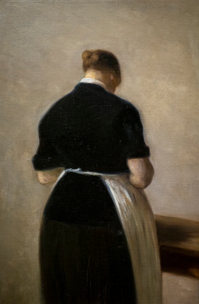 Tanulmány egy álló nőről, hátulnézet alkotó: Vilhelm Hammershoi