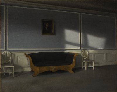 Napfény a szalonban III, 1905 körül alkotó: Vilhelm Hammershoi