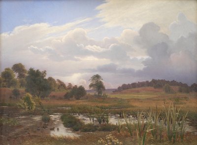 Táj az erdő északi erdő közelében, Jægerspris, Zealand alkotó: Vilhelm Kyhn