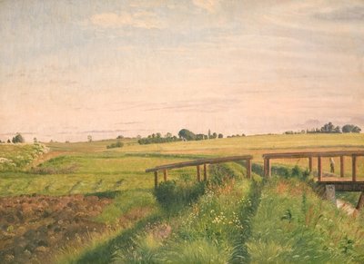 Mező táj híddal alkotó: Vilhelm Kyhn
