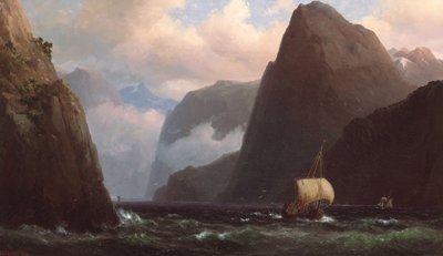 Skåla, Romsdalsfjord alkotó: Vilhelm Melbye