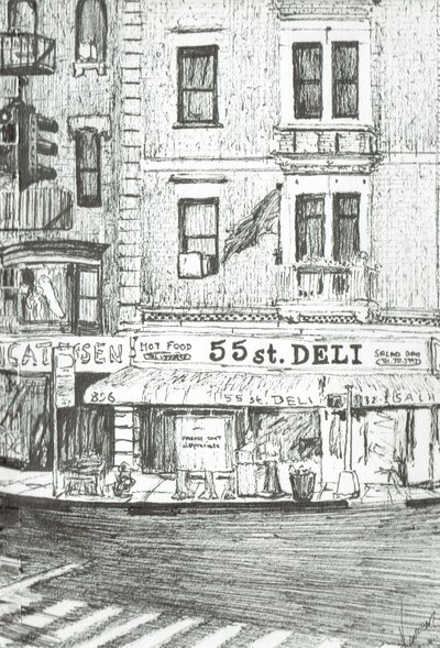 55th street New York, 2003, (tinta papíron) alkotó: Vincent Alexander Booth