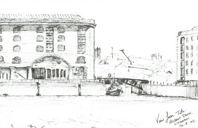 Albert Dock Liverpool, 2003, (Tinta papíron) alkotó: Vincent Alexander Booth
