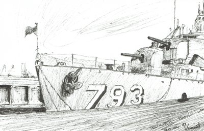 Destroyer 793 Boston Maritime Museum, 2003, (tinta papíron) alkotó: Vincent Alexander Booth