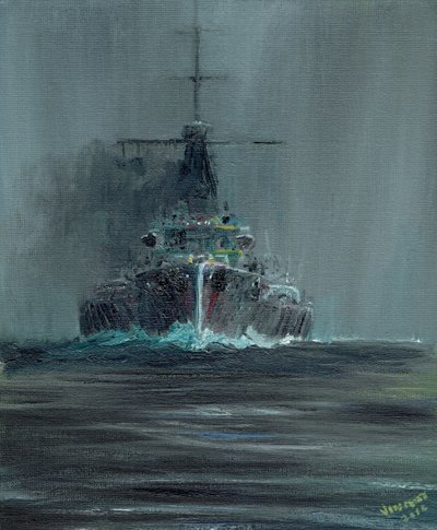 Dreadnought 1907, 2016, (olaj, vászon tábla) alkotó: Vincent Alexander Booth