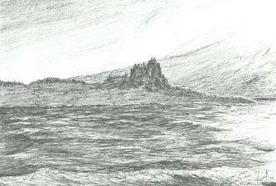 Duart kastély a kompról;2007;(tinta papíron) alkotó: Vincent Alexander Booth