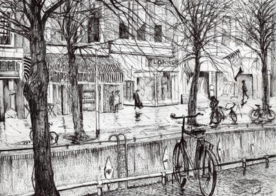 Harlingen Holland, 2005, (tinta papíron) alkotó: Vincent Alexander Booth