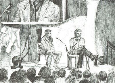 Interjú Johnny Walkerrel; 2007; (tinta papíron) alkotó: Vincent Alexander Booth