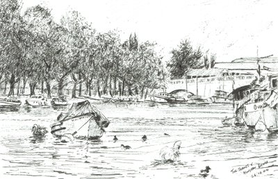Kingston Bridge London, 2004, (Tinta papíron) alkotó: Vincent Alexander Booth