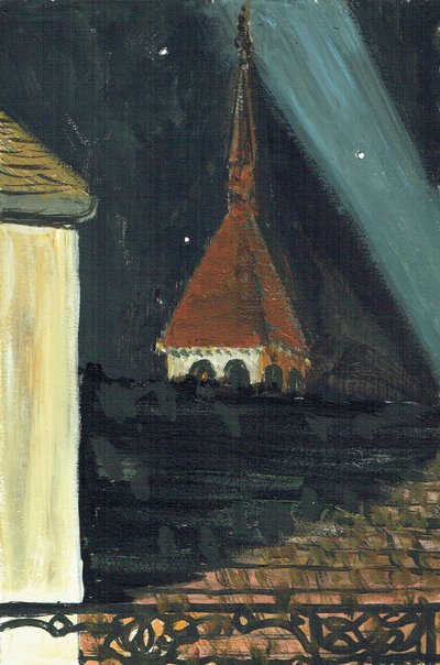 Laignes France tetőtéri kilátás éjszaka, 2006 alkotó: Vincent Alexander Booth