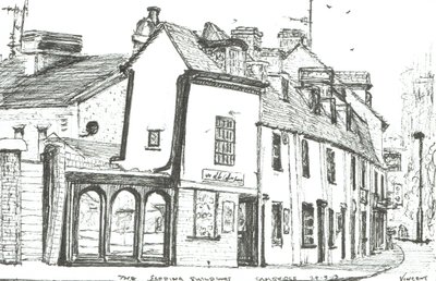 Ferde épületek Cambridge, 2003, (Tinta papíron) alkotó: Vincent Alexander Booth