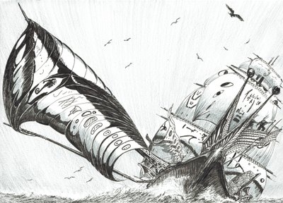Storm Creators Archipelago Sea, 2017, (Tinta, papír) alkotó: Vincent Alexander Booth