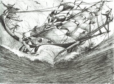 Storm Creators Jeges-tenger, 2017, (Tinta papíron) alkotó: Vincent Alexander Booth
