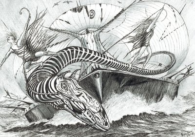 Storm Creators Baltic Sea, 2017, (Tinta papíron) alkotó: Vincent Alexander Booth