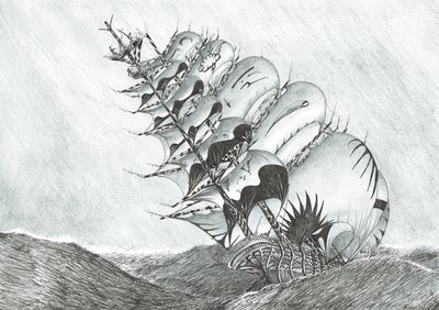 Storm Creators Kelet-kínai-tenger, 2017, (tinta papíron) alkotó: Vincent Alexander Booth