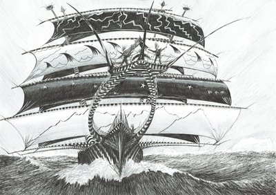 Storm Creators King Haakon VII Sea, 2017, (tinta papíron) alkotó: Vincent Alexander Booth