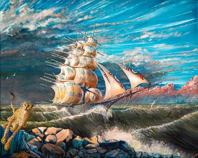 Storm Creators Lake Nyasa 2, 2024 (olaj, vászon) alkotó: Vincent Alexander Booth