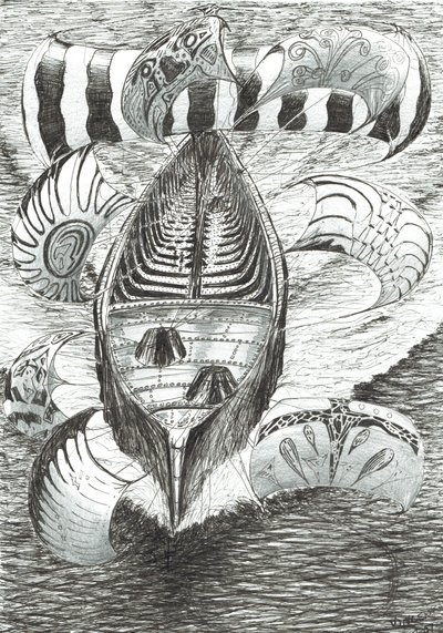 Storm Creators Fülöp-tenger, 2017, (tinta papíron) alkotó: Vincent Alexander Booth
