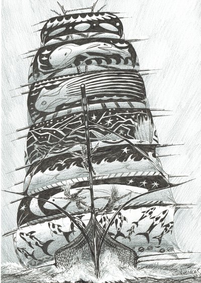 Storm Creators Vörös-tenger, 2017 (Tinta papíron) alkotó: Vincent Alexander Booth