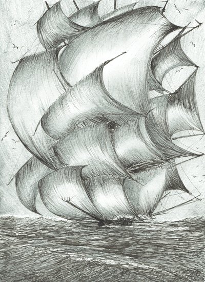 Storm Creators Sea of Ohotsk, 2017, (Tinta papíron) alkotó: Vincent Alexander Booth