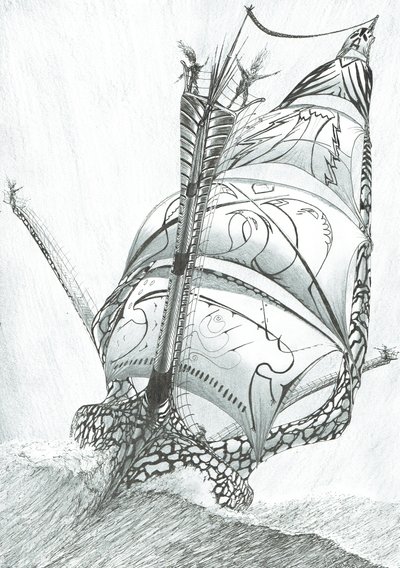 Storm Creators Sibuyan Sea, 2017, (Tinta, papír) alkotó: Vincent Alexander Booth
