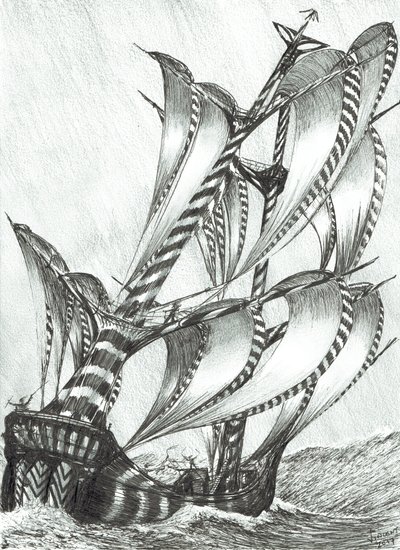 Storm Creators Solomon Sea, 2017, (Tinta, papír) alkotó: Vincent Alexander Booth