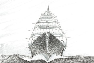 Storm Creators Southwest Cape, 2023 (tinta és ceruza papíron) alkotó: Vincent Alexander Booth
