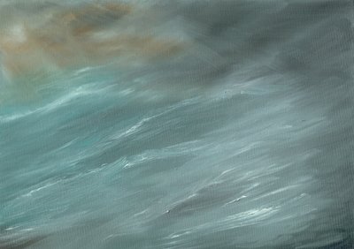 Vihar az óceán mélyén, 2017, ( olaj, vászon tábla) alkotó: Vincent Alexander Booth