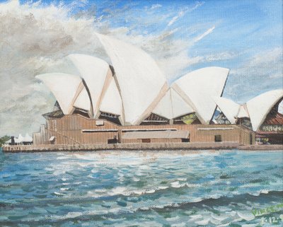 Sydney Operaház, 1998, (Akril, vászon táblán) alkotó: Vincent Alexander Booth