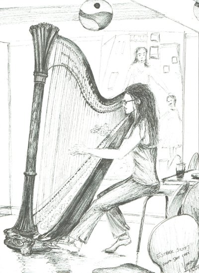 The Harpist 8th day cafe Manchester, 2007 alkotó: Vincent Alexander Booth
