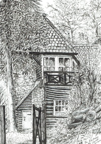 The Log House, 2019, (tus, papír) alkotó: Vincent Alexander Booth