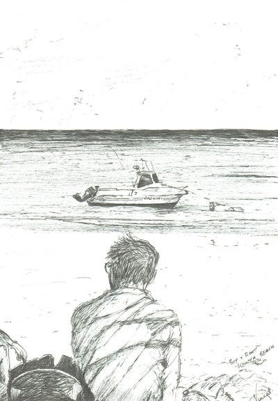 Tiwi beach Kenya, 2006; (tinta papíron) alkotó: Vincent Alexander Booth
