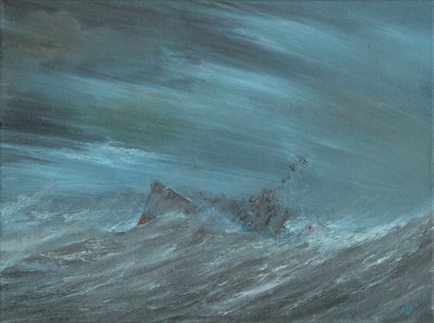 A USS Monaghan elveszett a csendes-óceáni tájfunban 1944. december 18-án, 2019. alkotó: Vincent Alexander Booth
