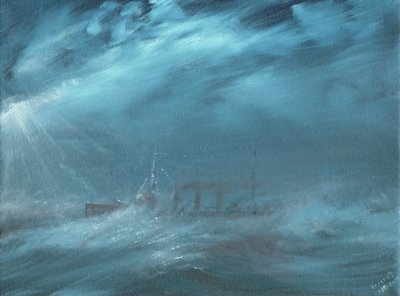 Amerikai romboló viharban a tengeren 1917, 2019 alkotó: Vincent Alexander Booth