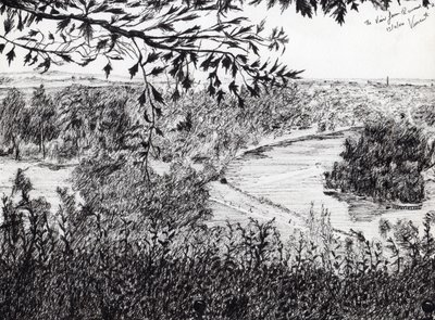 View from Richmond Hill London, 2004, (tus, papír) alkotó: Vincent Alexander Booth