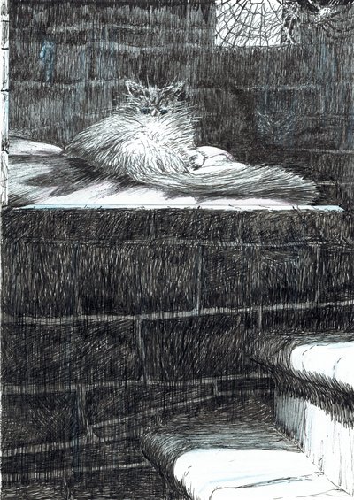 21. oldal, The Castle in the Forest of Findhorn, 2006, (tinta papíron) alkotó: Vincent Alexander Booth