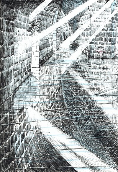 25. oldal, The Castle in the Forest of Findhorn, 2006, (tintával, papíron) alkotó: Vincent Alexander Booth