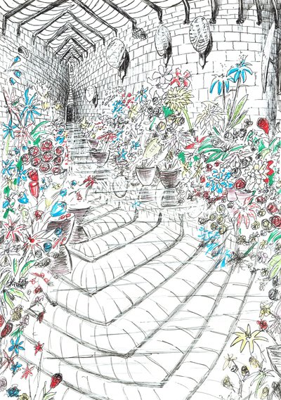 37. oldal, The Castle in the Forest of Findhorn, 2006, (tinta papíron) alkotó: Vincent Alexander Booth