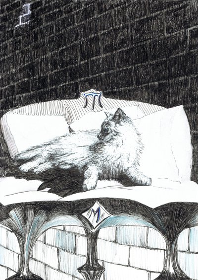 52. oldal, The Castle in the Forest of Findhorn, 2006, (tinta papíron) alkotó: Vincent Alexander Booth