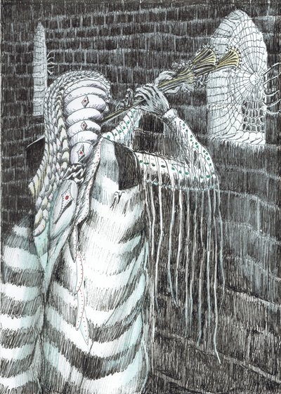 7. oldal, The Castle in the Forest of Findhorn, 2006, (tinta papíron) alkotó: Vincent Alexander Booth
