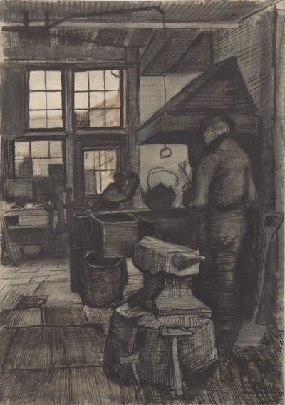 Forge, 1882. alkotó: Vincent van Gogh