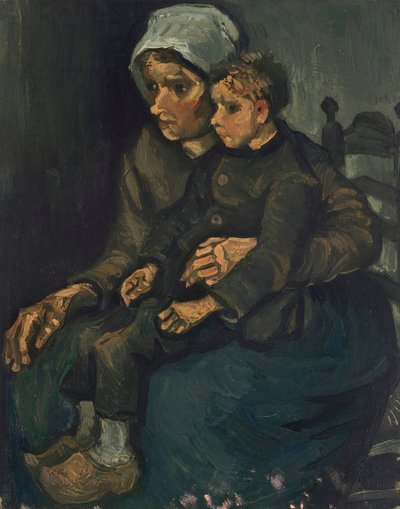 Parasztasszony gyermekkel az ölében, 1885. alkotó: Vincent van Gogh