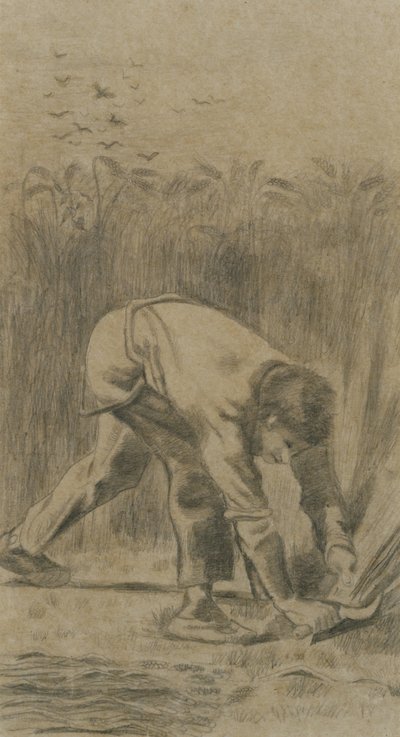 A kaszás köles után, 1880. alkotó: Vincent van Gogh