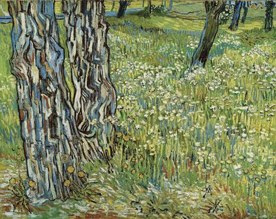 Fatörzsek a fűben, 1890. alkotó: Vincent van Gogh