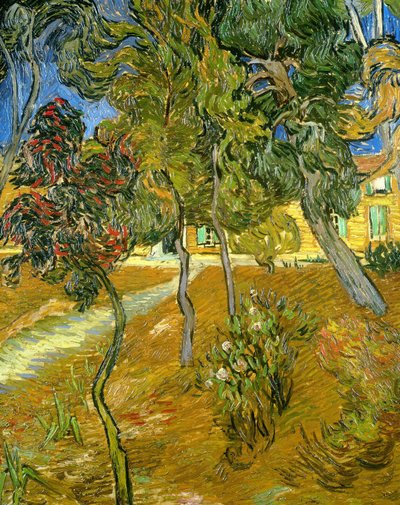 Fák a menhely kertjében, 1889. alkotó: Vincent van Gogh