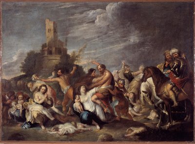 Az ártatlanok mészárlása Vincent Malo (kb. 1600-1650) festménye 1634 Az Oratory San Silvestro, Genes Musei di Strada Nuova (ex Palazzo Bianco) génjei alkotó: Vincent Malo